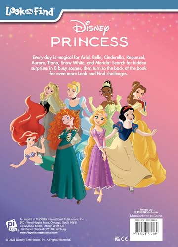 Disney Princess Ariel, Tiana, Belle, and More! - Find the Magic! Look and Find Activity Book - PI Kids - Image 2