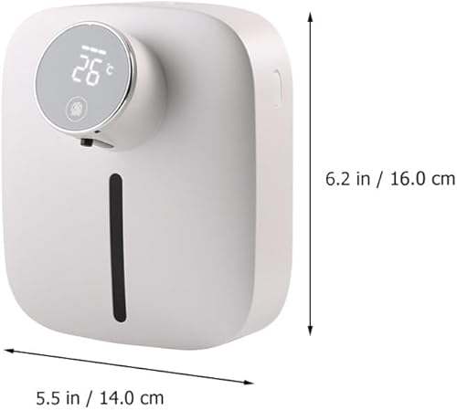 Miniatura 6 de ABOOFAN Dispensador de jabón táctil moderno Sensor inteligente recargable montado en la pared para oficina en casa