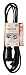 Coleman Cable 9336 15-Amp HPN Appliance Cord, Black, 6-Foot