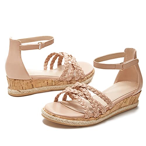 Laicigo Girls Wedge Sandals Ankle Strap Platform Sandal Open Toe Braided Summer Kids Shoes #TOP2