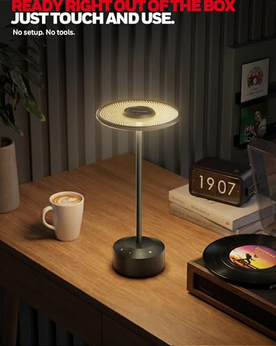 Image of Honeywell Rechargeable Table Lamp, 5000mAh Cordless Dimmable Accent Light