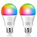 Produktbild Torkase Smart Led Lampe E27 Alexa Glühbirnen Mehrfarbige Dimmbare Lampe RGB WiFi Glühbirnen, A60, 2700K to 6500K, 900 Lumen, Ersetzt 80W, Kompatibel mit Alexa Google Home IFTTT, 2Pcs