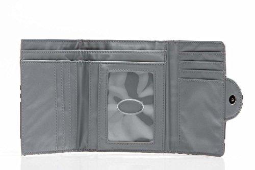 Big Skinny Women's Trixie Tri-Fold Slim Wallet, Holds Up To 30 Cards, Graphite Cobble #TOP5