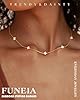 FUNEIA Gold Silber Kette Damen 14 Karat Vergoldete Halskette Cubic Zirkonia Choker Herz Schmetterling Blume Kette Hypoallergene Wasserfest Statement Kette Prsonalisiert Modeschmuck Geschenke #1