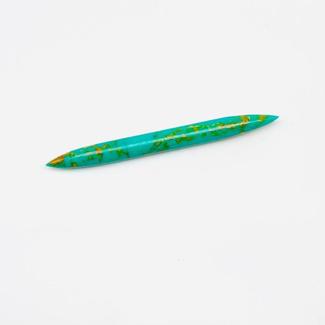 American Green Turquoise Copper Veining Stone Tribal Septum Spike Tusk | Handmade Body Piercing Jewelry | Boho Nose Ring | Ethnic Tribal Piercing | Unisex Stone Jewelry
