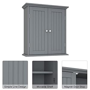 Choochoobathroomwallcabinetoverthetoiletspacesaverstoragecabinetmedicinecabinetwith2doorandadjustableshelvescupboardgrey  Urban Country Home Decor Choochoo bathroom wall cabinet over the toilet space saver storage cabinet medicine cabinet with 2 door and adjustable shelves cupboard grey  urban country home decor