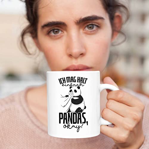 Trendation - Lustige Panda Tasse Panda-Motiv Geschenk Tierliebhaber Geschenkidee Panda Fans (Weiß)