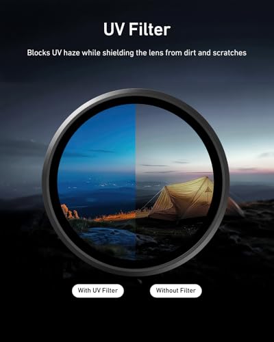 Image of TELESIN Filter Kit for DJI Osmo Action 6 - VND 2-32 Variable ND, CPL UV Lens Filters, Snap-On /HD Optical Glass /Multi-Coated Filters Set, Action 6 Accessories for Travel, Sports & Cinematic Video