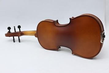 5 String Acoustic Violin 4/4 kit Maple Back Spruce Top Ebony fittings Fine tuner Handmade Violin with case,bow (5 string,brown-all tuners) (brown 5 string)