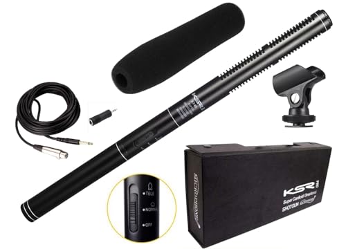 Microfone shotgun boom Condensador Ultracardióide Ksr Kt81