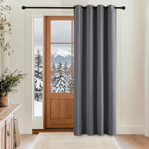 KGORGE Türvorhang Kälteschutz 240 cm Lang Thermovorhang Gegen Kälte Blickdichte Gardinen...