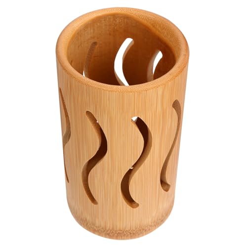 Alipis Utensil Holder Multi Functional Cutlery Storage Bucket for Spoons Forks and Knives Natural Design for Kitchen Organization and Countertop