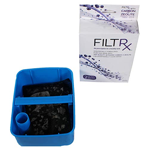 Image of Penn-Plax Filtrx Purifying Media, 2 Pack - Mixed Carbon & Zeolite Aquarium Canister Filter Media Bags - Pre-Bagged Nylon Mesh Replacement for Cascade, Freshwater & Saltwater Tanks - 8 Oz
