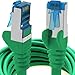 Price comparison product image 1aTTack.de 0.5m - CAT6a - network cable green - 1 piece CAT 6 A patch cable 10000 Mbit s SFTP PIMF 500 MHz compatible with CAT5 CAT6 CAT7 DSL Internet Switch Router