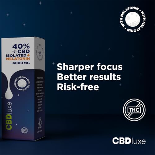 CBDluxe | Huile de CBD 40% Isolat (+Mélatonine)| Puissance Maximale | Pureté Optimale | 4000 mg | 0% THC | Testée en Laboratoire | Certifiée CPNP (10ml) – Image 7