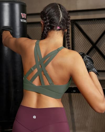 Image of RUNNING GIRL High Impact Sports Bras for Women, High Support Running Adjustable Workout Sports Bras with Sewn in Pads