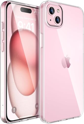 Image of NISHTECH for iPhone 15 (2023) Premium Transparent Hybrid Soft Slim Dust Proof Back Case Cover with Camera Protection