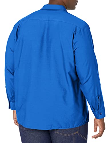 Image of Red Kap Men's Long Sleeve Industrial Work Shirt | Moisture Wicking Button Up, Wrinkle Resistance Fights Fading & Stains