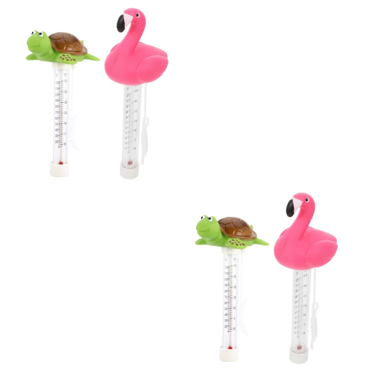 Toyvian 2 Set Termometro Per L'acqua in Fenicottero Termometro Per Acqua Per Vasca Idromassaggio Galleggiante Spa Da Vasca Termometri Della Piscina Plastica 2 Pezzi*2