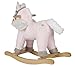 Rock My Baby Rocking Horse, Pink Unicorn/Pony Animal Rocker with Realistic Sound Plush Stuffed Rocking Horses for Toddlers 18M+, CPC Certified