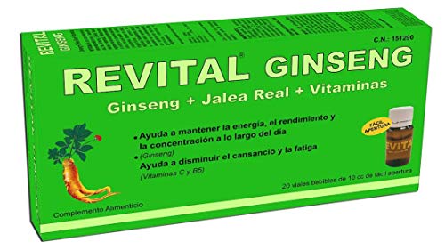 Revital Ginseng - Con Ginseng, Jalea Real y Vitaminas - 20 Viales