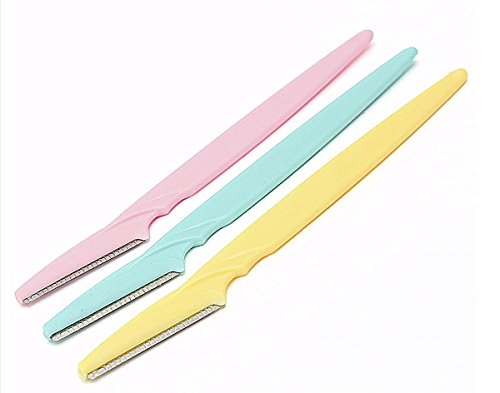 3 unidades Cejas Former Cejas Depilación afeitadora, recortador cara, 3 Pcs Eyebrow or Face Hair Removal Safety W207 recortador Shaper Shaver Cosmetics