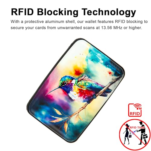 Image of Aluminum Wallet RFID Blocking Slim Metal Business ID Credit Card Holder Hard Case