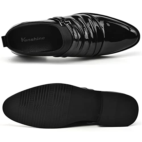 Venshine Mens Dress Shoes Slip On Monk Strap Loafer Formal Oxford Shoes3