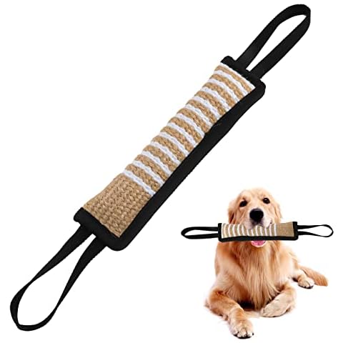 AIEX Black Dog Tug Toy with Handles Cover