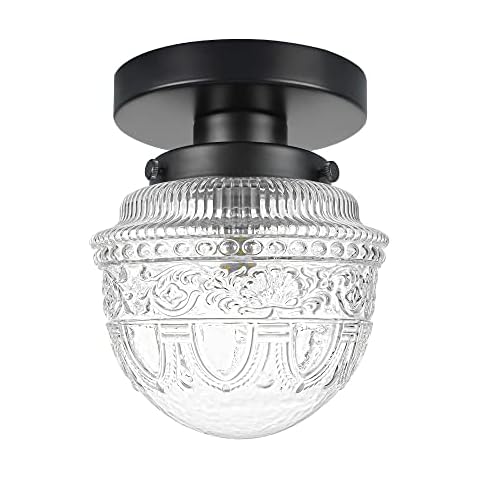 DSMJFU Black Semi Flush Mount Ceiling Light Cover