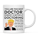 Andaz Press 11oz. Funny President Trump Coffee Mug Gift, Best Doctor, Doctoring, 1-Pack, Includes Gift Box, Birthday Christmas Novelty Ideas for MAGA Republican Democrats