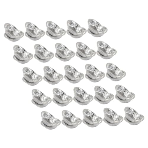 EXQUIMEUBLE 300個 入りアルミホイルタルトトレイ エッグタルト型 丸型ベーキングモールド 高温対応ケーキ型 家用オーブン対応 製菓用パイカップ