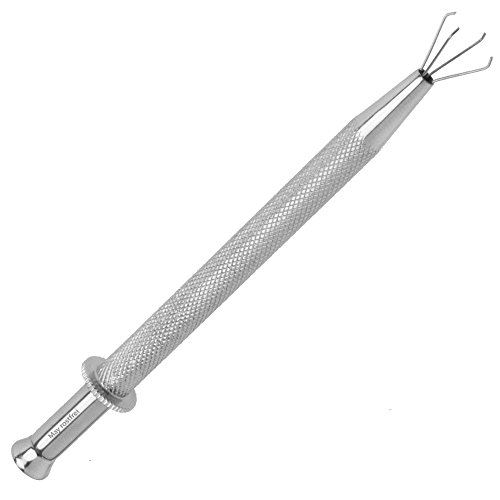 Preisvergleich Produktbild May - Kugelhalter - Kugelhalterpinzette - Piercing Pinzette - Piercing Werkzeug - Edelstahl