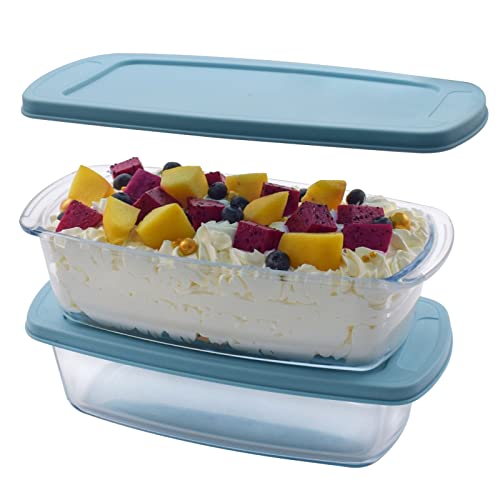 PIE LOCK Frischhaltedosen mit Deckel 4tlg - Brotdosen Set Lufttdicht & Auslaufsicher Aufbewahrungsbox Küche - Vorratsdosen mit Deckel Blau BPA-Frei Cover