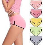 CAILECOTTON Womens Underwear Cotton Briefs for Women Plus Size Panties for Women Pack 2/5