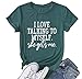 Women's T-Shirts Graphic Tees Funny Sarcastic Humor Tee Shirts Graphic Tees Casual Funny Sayings Letter Printed Cute Shirts Tops-L (Green)