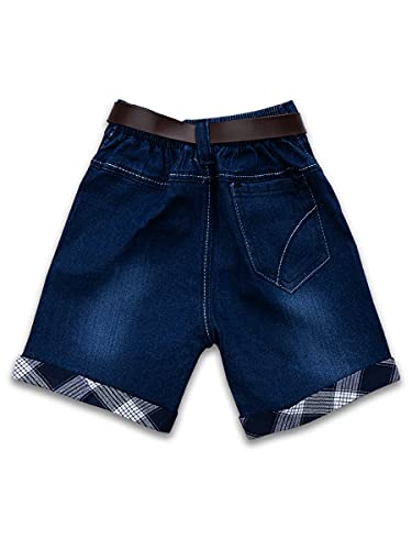 Image of Kids Short Sleeve Cotton Checkered Shirt Shorts Set For Boys