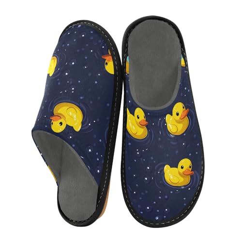 Funny Duck Swim T Fuzzy Slippers Soft Home Bedroom Slippers for Women Men House Shoes2