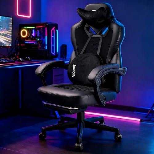 Vigosit Silla de Gaming Pro con reposapiés