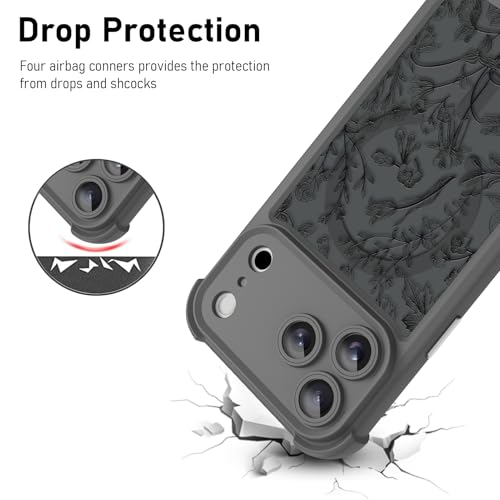 Coque iPhone 17 Pro Max compatible MagSafe fleur de sauge mate antichoc - 4