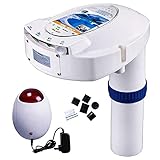 IC ICLOVER Pool Alarm Swimming Pool Alarm,Pool Alarms for Inground&Above Ground Pools Monitoring System with Wireless Connection and LED Flashing,Range for 16x32sq.ft, Ideal for Kids&Pets Safety