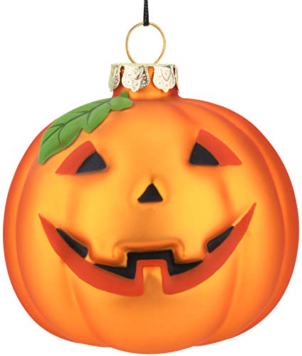 Tree Buddees Jack-O-Lantern Pumpkin Decoration Blown Glass Ornament Halloween, Thanksgiving, Christmas Ornaments #TOP1