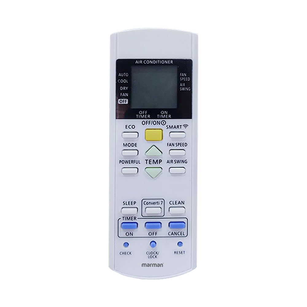 marman® Compatible with Panasonic AC Remote CS/CU-SU18ZKYWT CS/CU-NU18ZKY5W CS/CU-NU18ZKY4W CS/CU-VU18AKYF Fit for 1 | 1.5 | 2 Ton Split Air Conditioner 7 in 1 Model 29J with Wi-Fi Connect-image-34