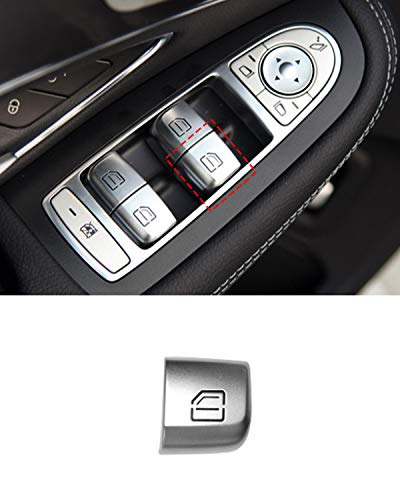 Chrome Window Control Switch Cover Cap For Mercedes C-Class, GLC, S-Class - Direct Replacement, AUXITO Brand, 2-Year Warranty