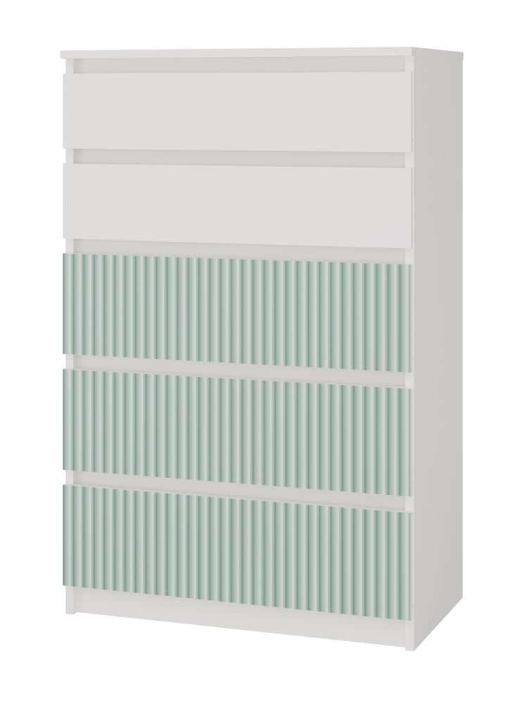 KOBI Arcón MALWA M5 ARTESO, arcón Moderno de 5 cajones, Dimensiones 70x40x109,5 cm - para Habitaciones Infantiles y Juveniles, sin Tiradores, Serie MALWA