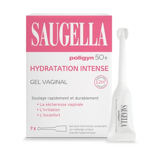 Saugella Poligyn 50+ Gel Vaginal Hydratation Intense – Dispositif Médical sans Hormones – Sécheresse & Irritations Vaginales liées à la Ménopause –...