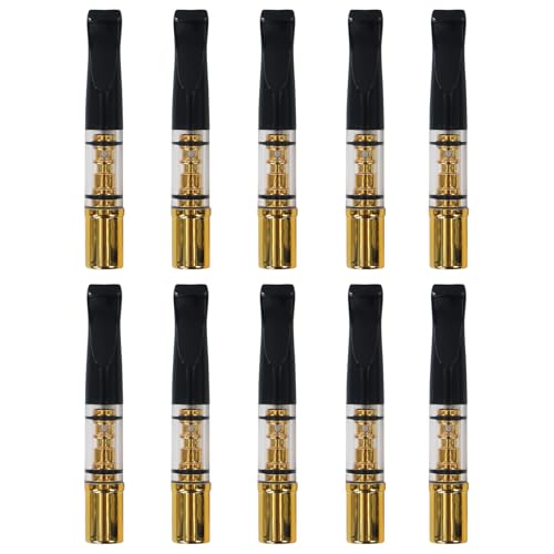 Lot de 10 Filtres à Cigarettes Réutilisables et Propres - Plaqué or - Filtre à Tabac Avec Multi-Filtre Pour Cigarettes de Taille Standard - Diamètre : 8...