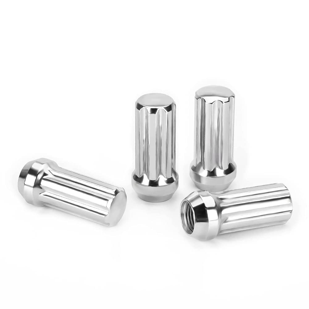 M14X1.5 Radmuttern, 24 StüCk 14Mmx1.5 7 Spline Drive Ahle Eichelkegel Radmuttern 2 Schwarz mit 2 SteckschlüSseln