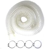 サイクロン 集塵機用 SkyLife フレキシブルホース ステンレス バンド4個付 (半透明 長さ 約2m 内径 約55mm)