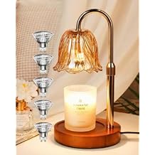 Funistree Candle Warmer Lamp, Gold Candle Lamp Warmer with Timer & Dimmer with 5 Bulbs, Mothers Day Birthday Gifts for Women Mom, House Warming Gift New Home Bedroom Decor, Height Adjustable
